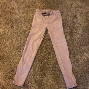 High Waisted Tie Skinnies